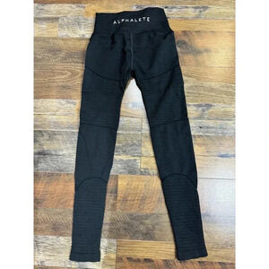 Alphalete Revival R6 High Waisted Leggings Women’s Small Black EUC